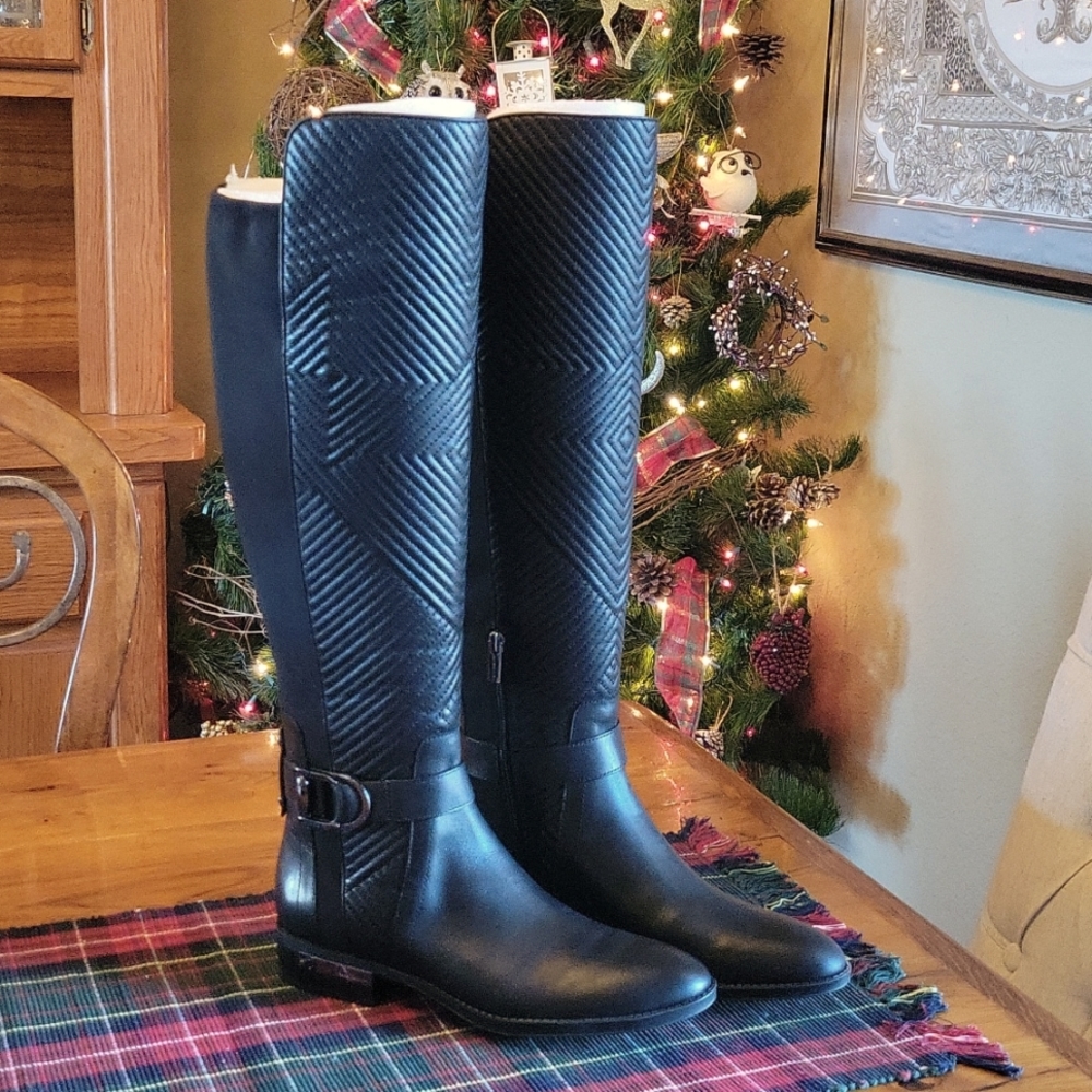 Vince Camuto Black Quilted Boots NWT